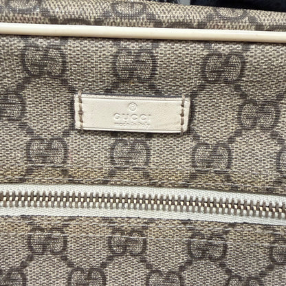 #8203 GUCCI Brown Canvas Crossbody