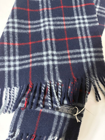 #106 BURBERRY Blue Lambswool Scarf