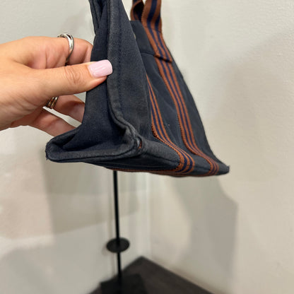 1069 HERMÈS Toile Fourre-Tout PM Tote Blue