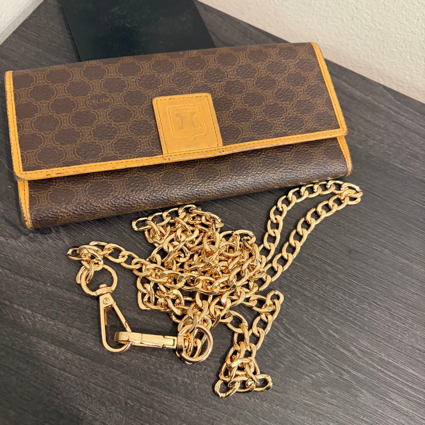 #1704 CELINE Macadam Long Wallet