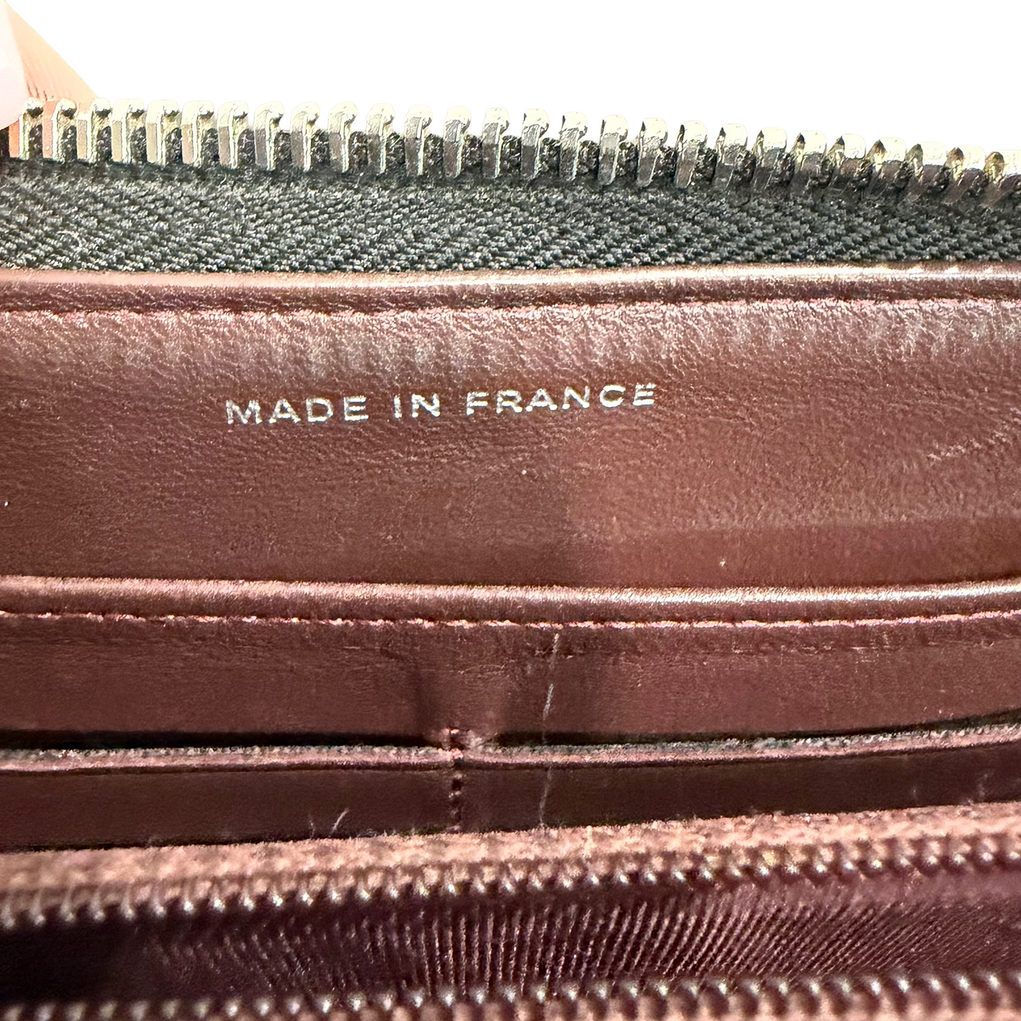 #3236 CHANEL 2018-2019 Black Lambskin Leather Matelasse Zip Wallet
