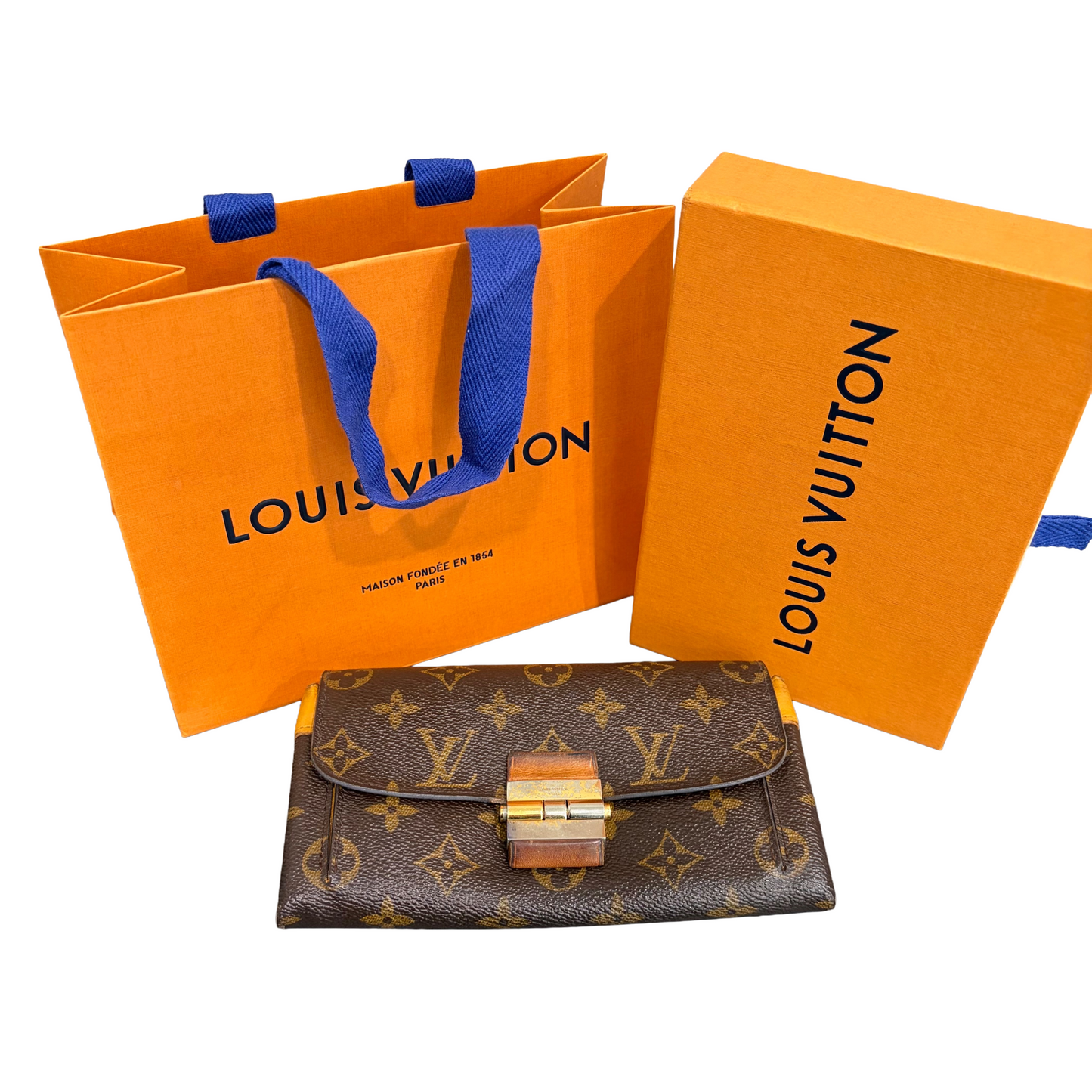 #1101-01 LOUIS VUITTON Limited Edition Portefeuille Elysee Wallet with Removable Chain