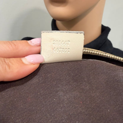 #8203 GUCCI Brown Canvas Crossbody