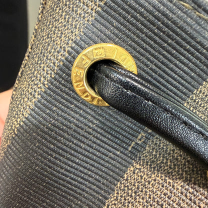 #1115 FENDI Pequin Coated Canvas Vintage Backpack