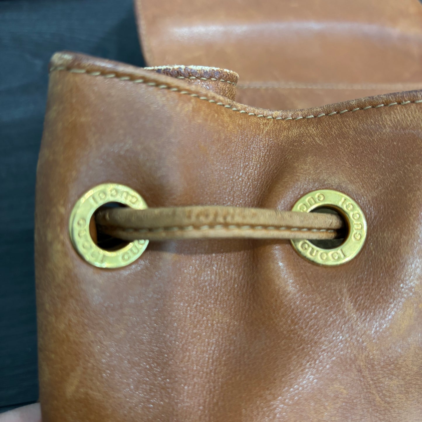 8876 GUCCI Double Pocket Brown Backpack