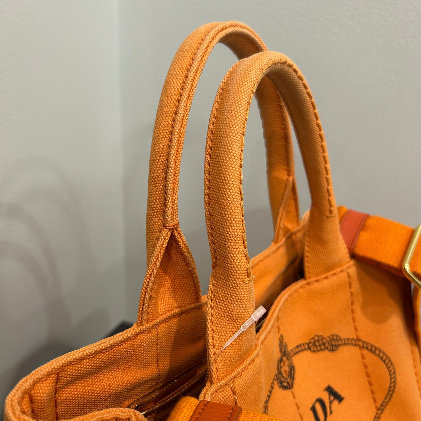 CLEARANCE #837 PRADA Canapa Tote (Orange)