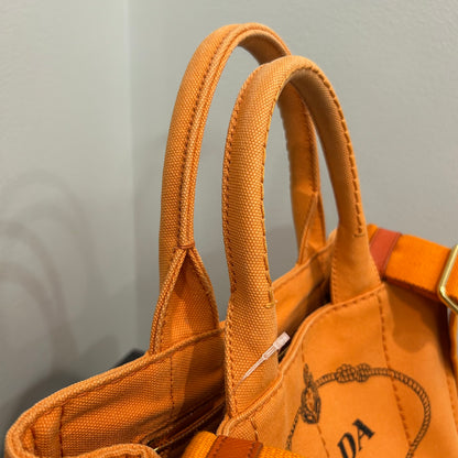 CLEARANCE #837 PRADA Canapa Tote (Orange)