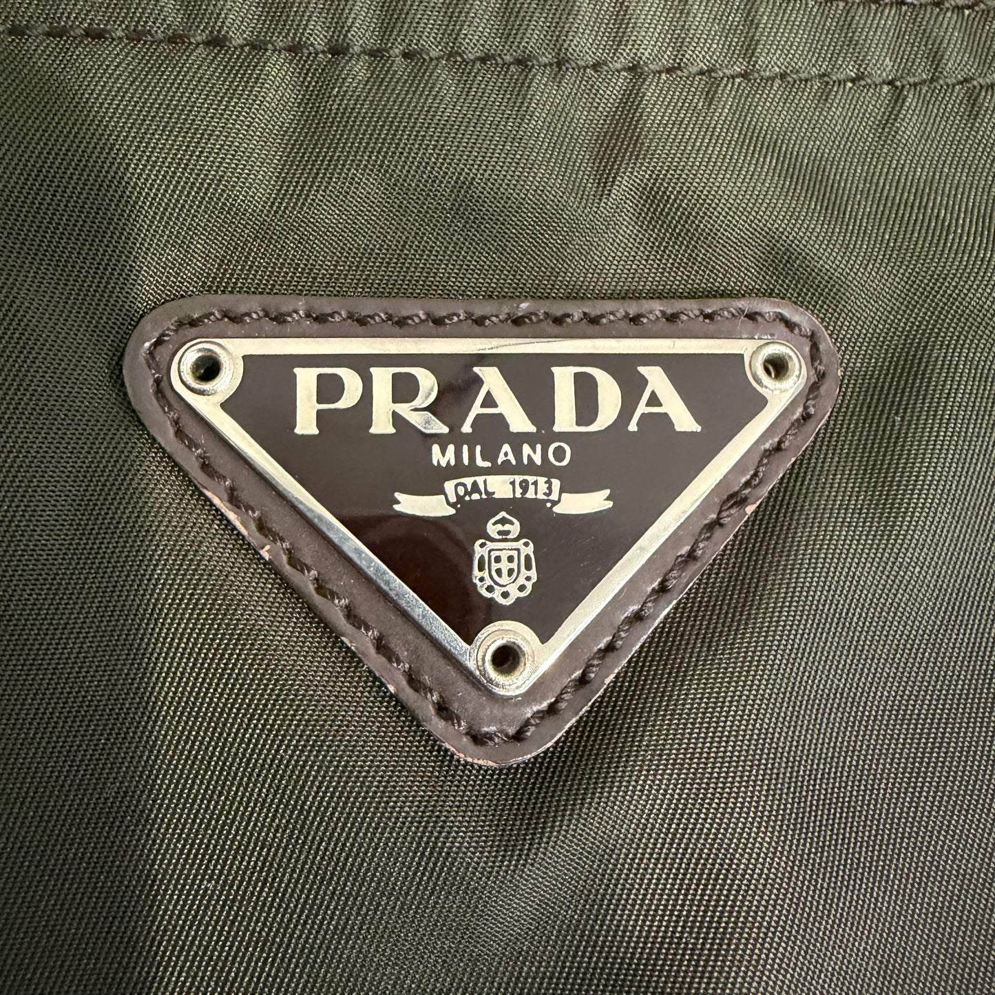 8858 PRADA Tessuto Green Tote