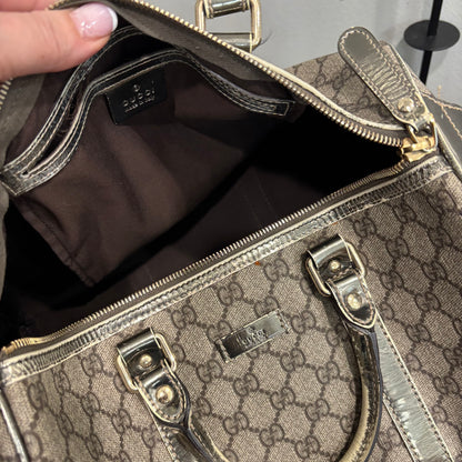 1106 GUCCI Brown/Gold Boston Bag