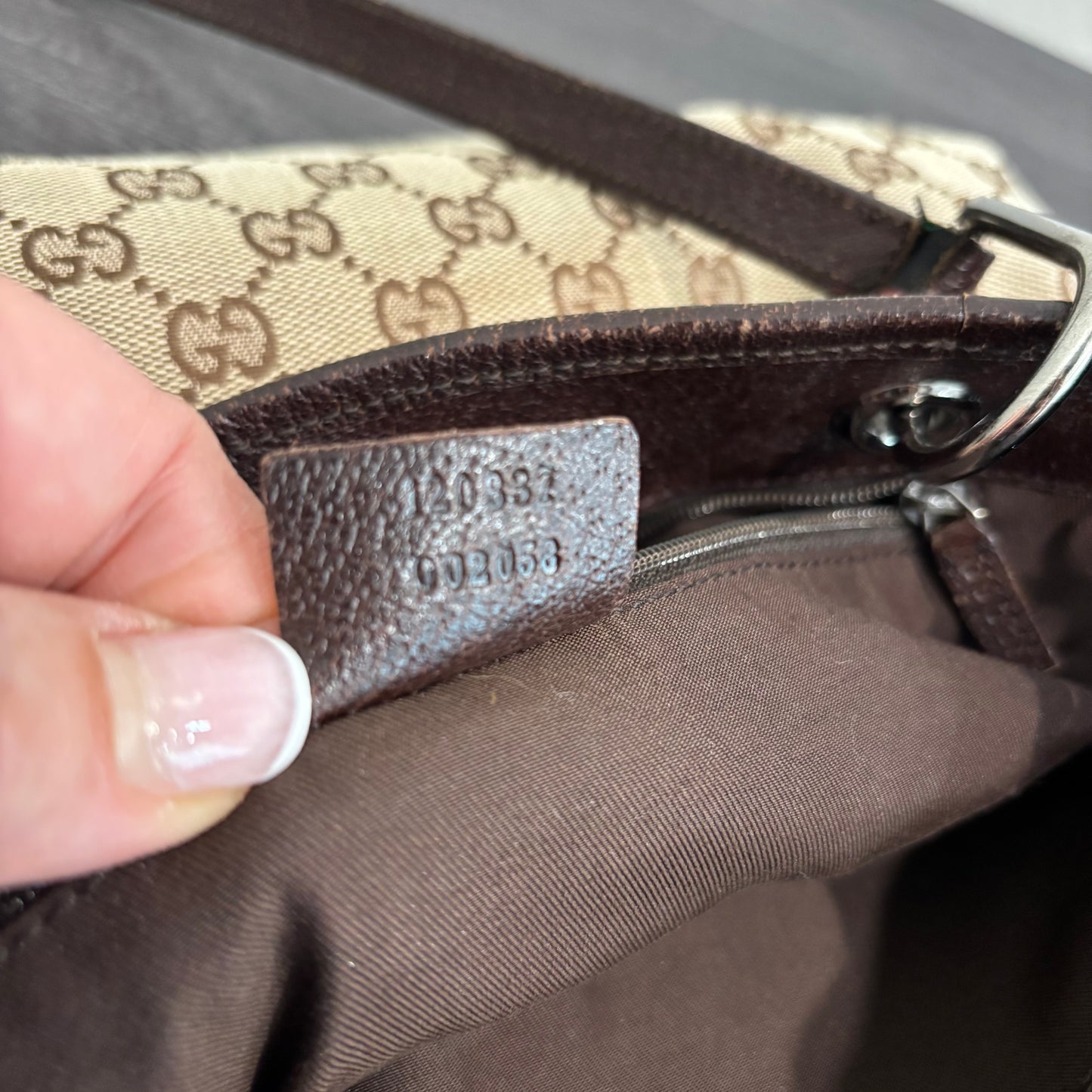 8871 GUCCI Brown Canvas Eclipse Tote
