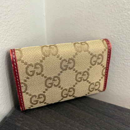 #186 GUCCI Canvas Key Case