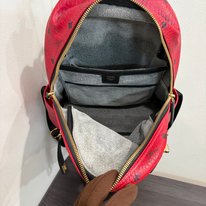 #9111 MCM Red Hermosa Backpack MSRP $1280