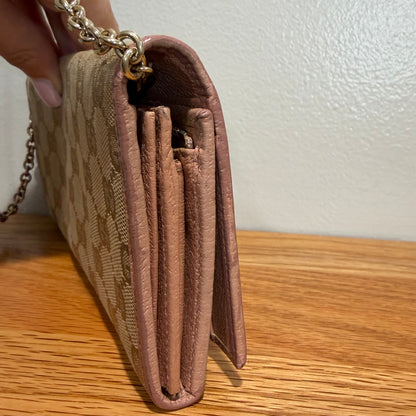 #3234 GUCCI Canvas Wallet on Chain