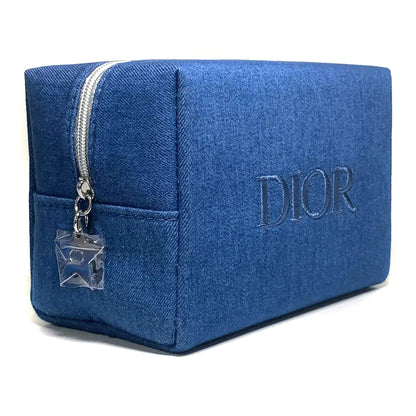 NEW Dior Beauty Denim Cosmetic Pouch