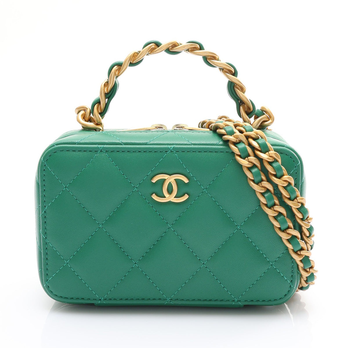 CHANEL 2021 Green Vanity w/Strap(Oct 31)