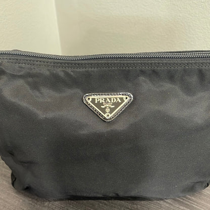 SOLD! Set of 2 Prada Nylon & Leather Pouches