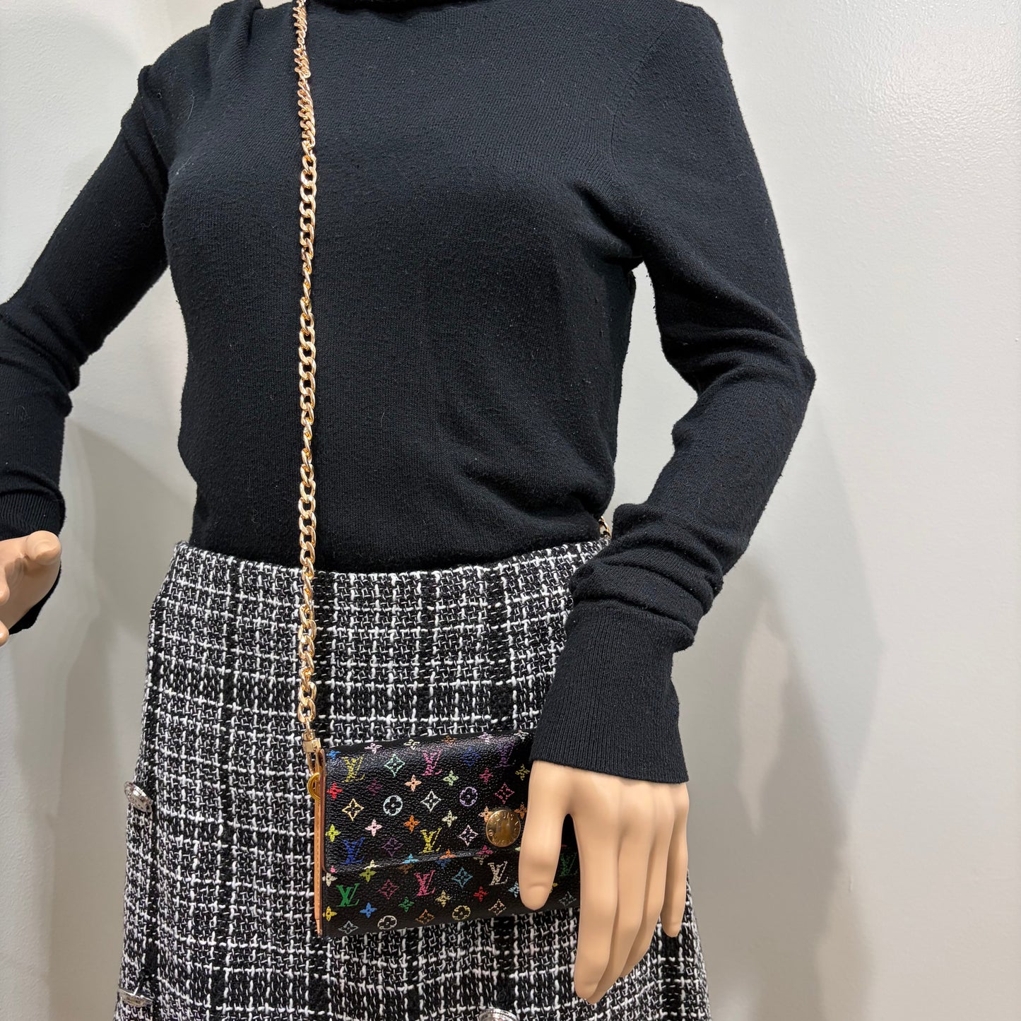 #1101-16 LOUIS VUITTON x MURAKAMI Sarah Wallet with Removable Chain