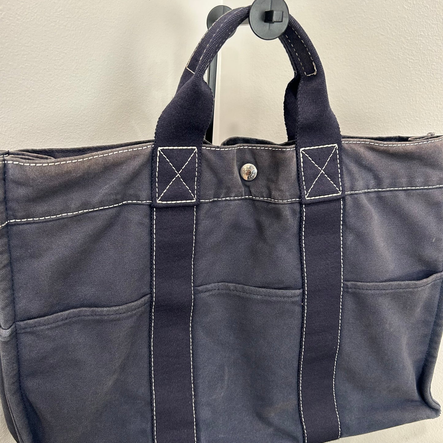 1015 HERMÈS Toile Fourre-Tout MM Tote Slate