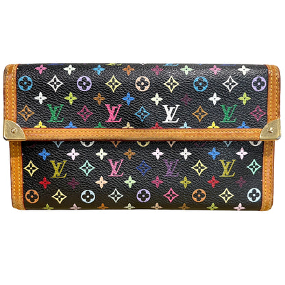 #3217 LOUIS VUITTON x Murakami Black Monogram Porte Tresor International Wallet