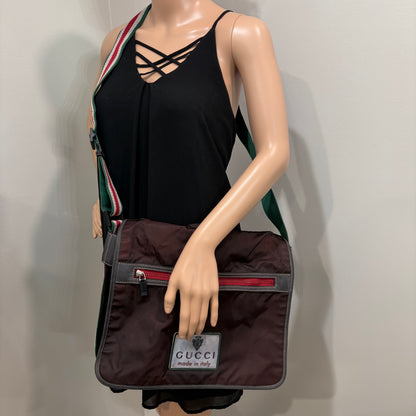 #9110 GUCCI Vintage Synthetic Laptop Satchel