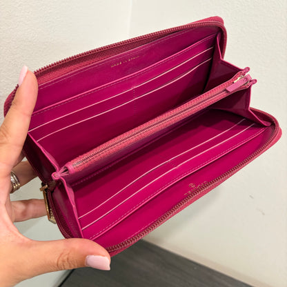 #1714 CHANEL Pink Zip Wallet