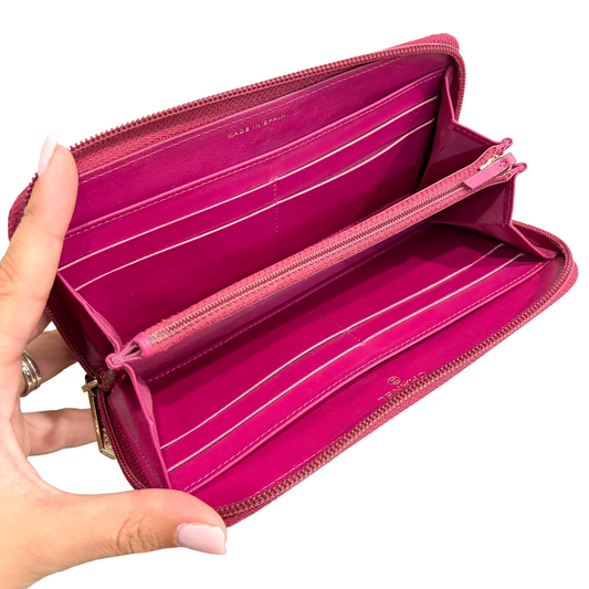 #1714 CHANEL Timeless CC Pink Lambskin Zip Wallet