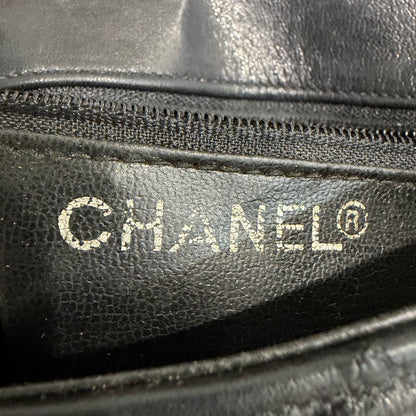 #1102 CHANEL Vintage Black Lambskin Belt Bag