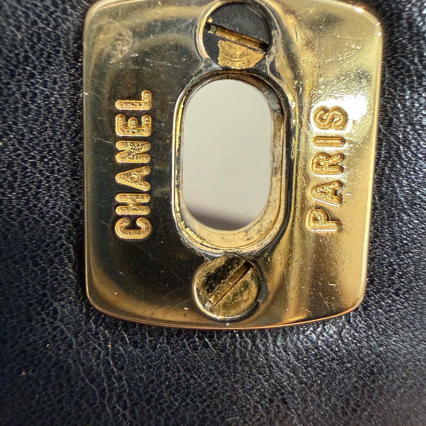 #1102 CHANEL Vintage Black Lambskin Belt Bag