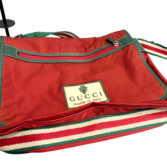 #9110 GUCCI Vintage Synthetic Laptop Satchel