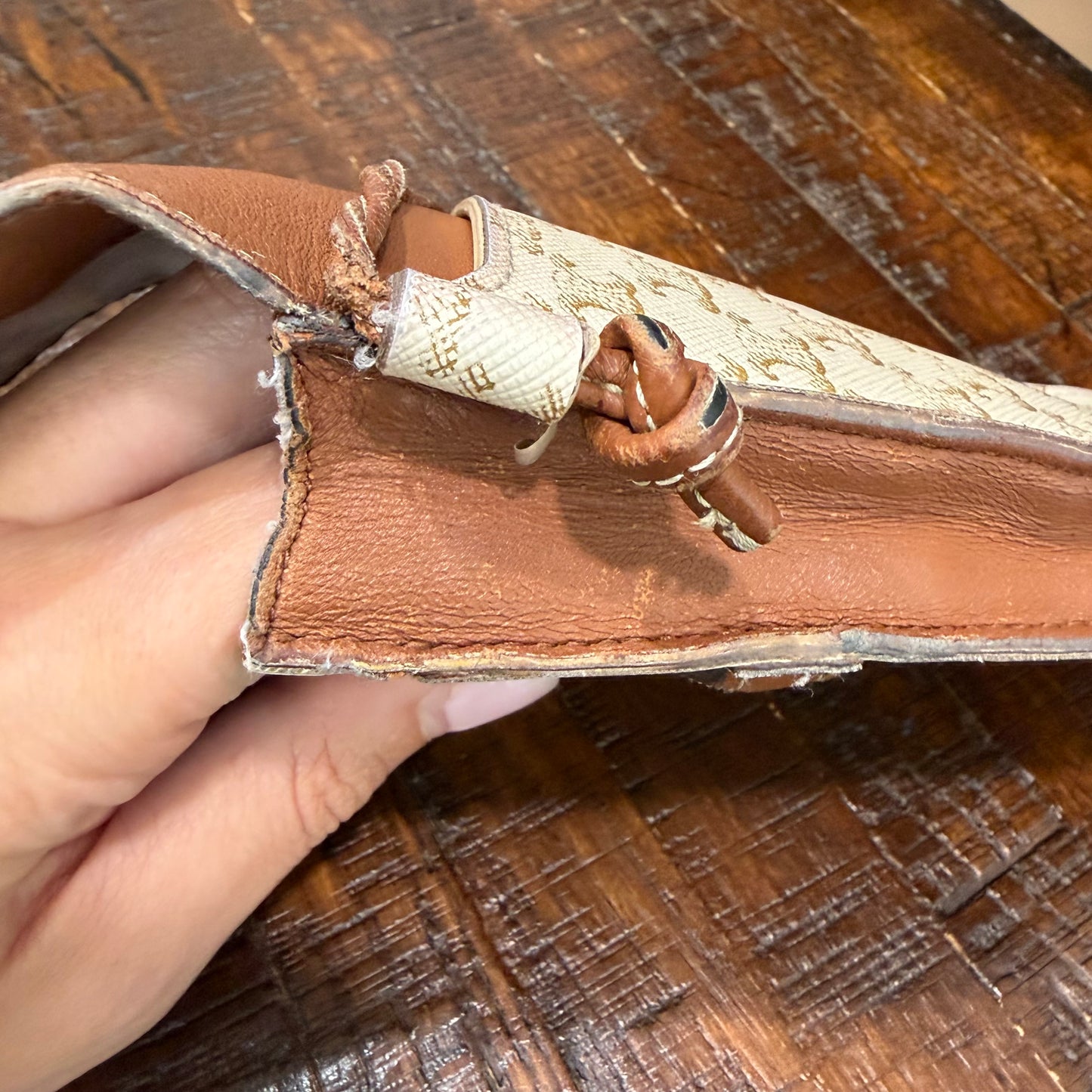 #1119 CELINE Triomphe Phone & Card Crossbody
