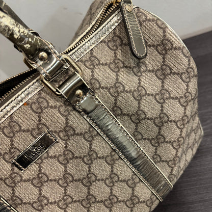 1106 GUCCI Brown/Gold Boston Bag