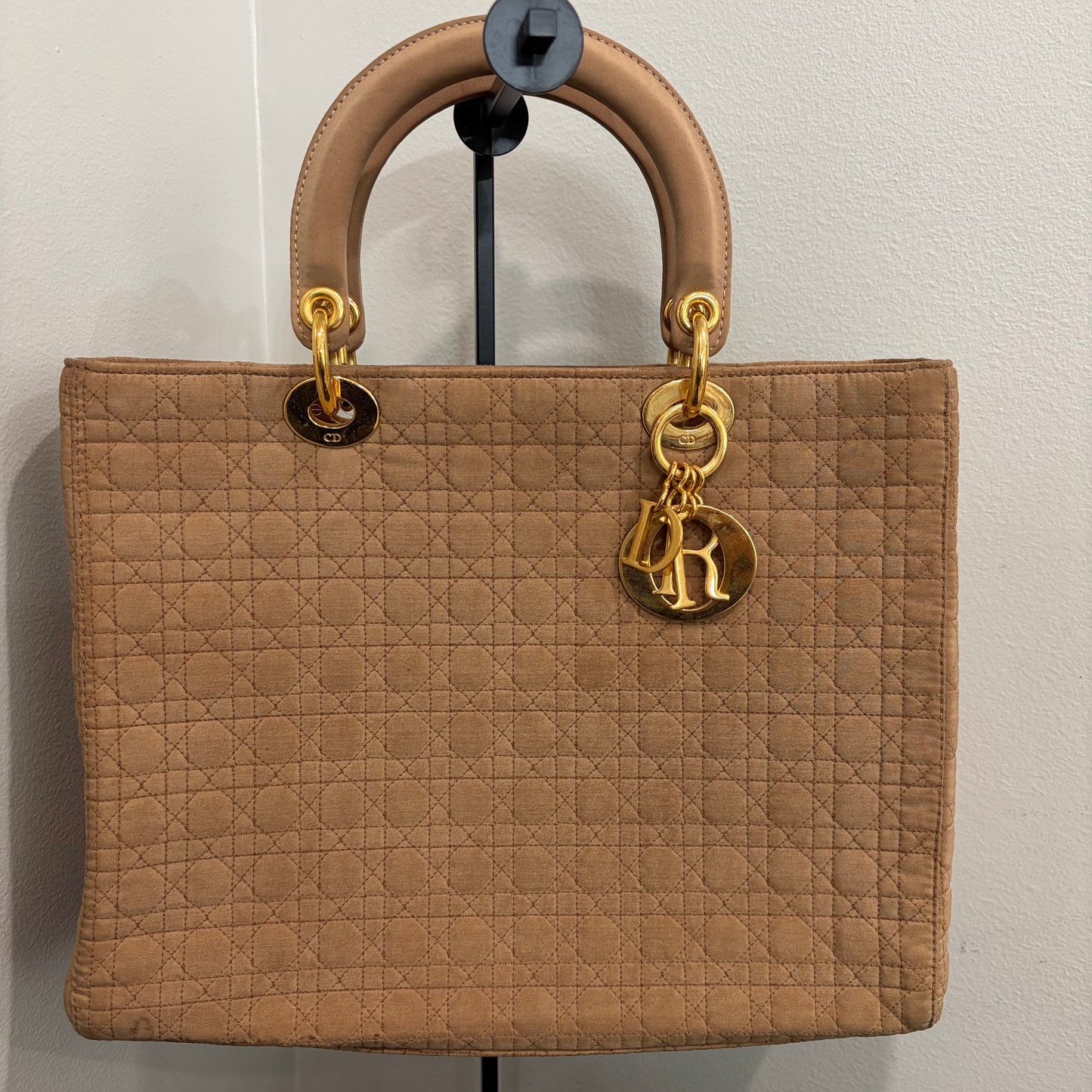 #1128 Vintage Lady Dior Brown Cannage Quilt Nylon