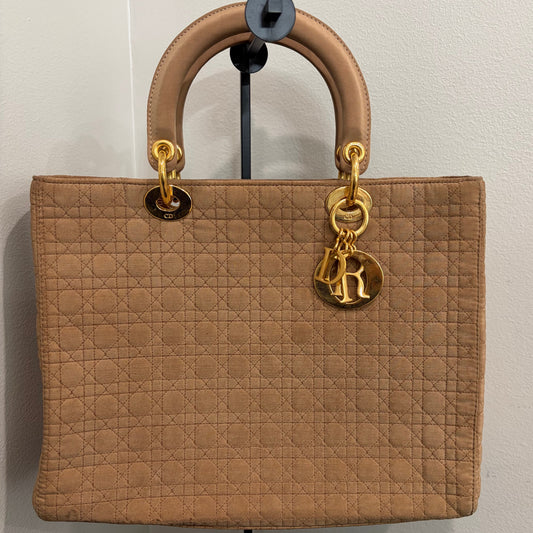 #1128 Vintage Lady Dior Brown Cannage Quilt Nylon