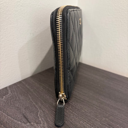 #3235 CHANEL 2014-2015 Black Zip Wallet