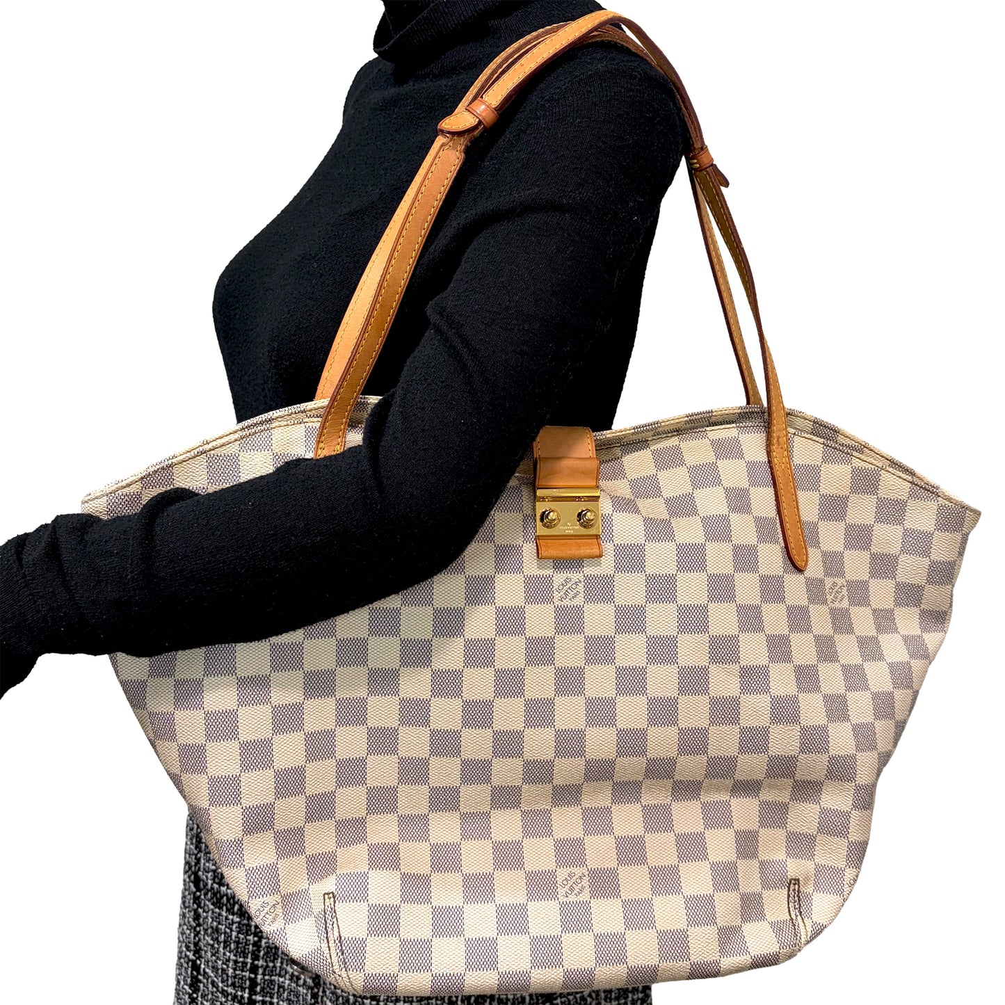 #8229 LOUIS VUITTON Damier Azur Salina PM MSRP $1,440