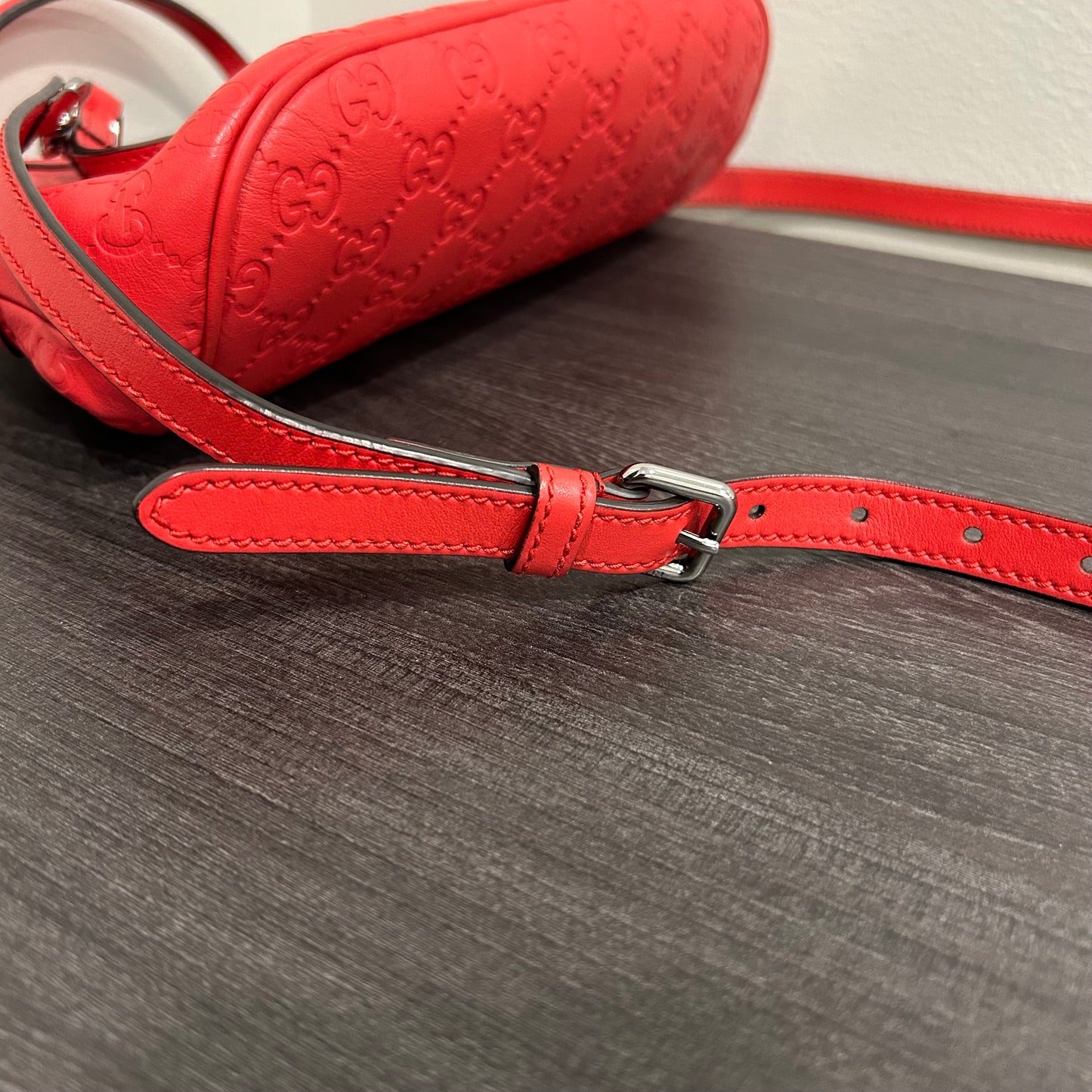 CLEARANCE #835 GUCCI Guccissima Dome Bag (Red)