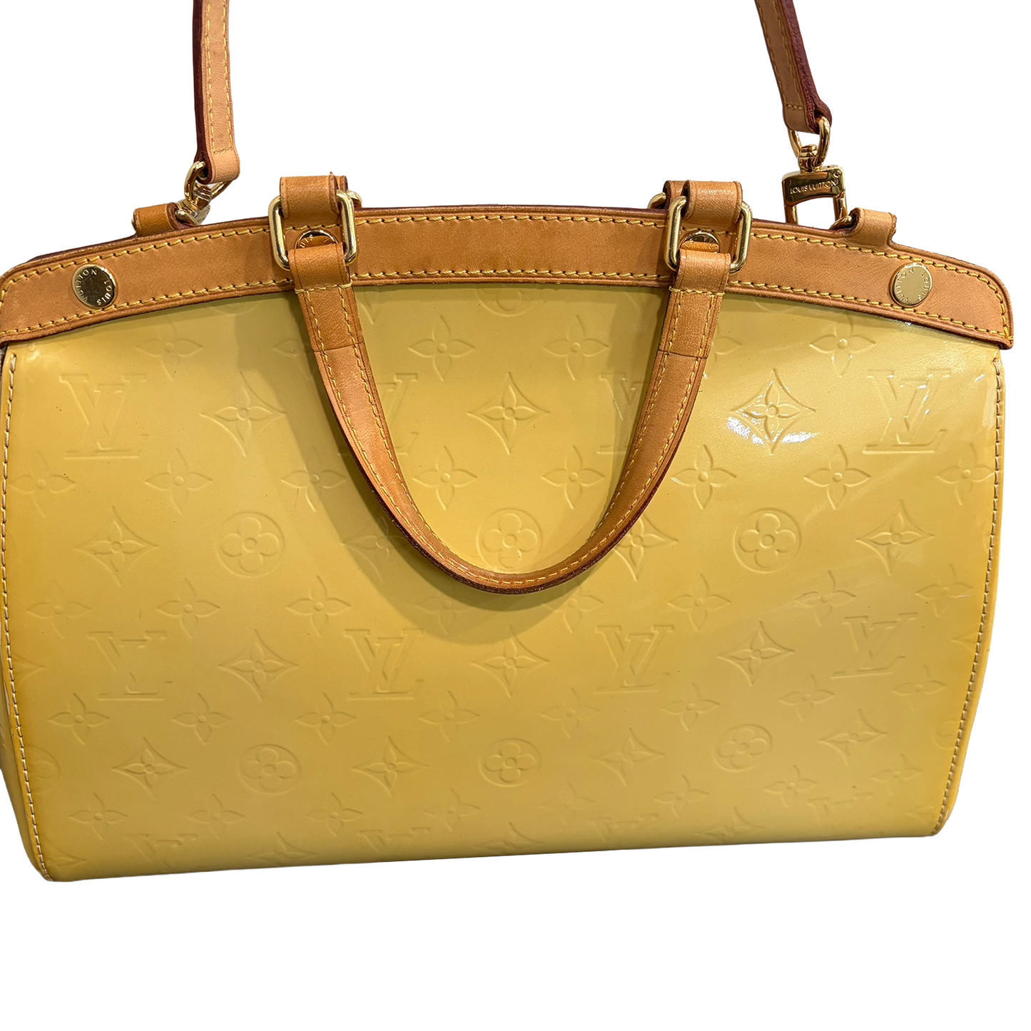 8857 LOUIS VUITTON Yellow Vernis Brea MM