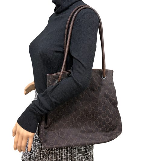 #8274 GUCCI Brown GG Shoulder Bag