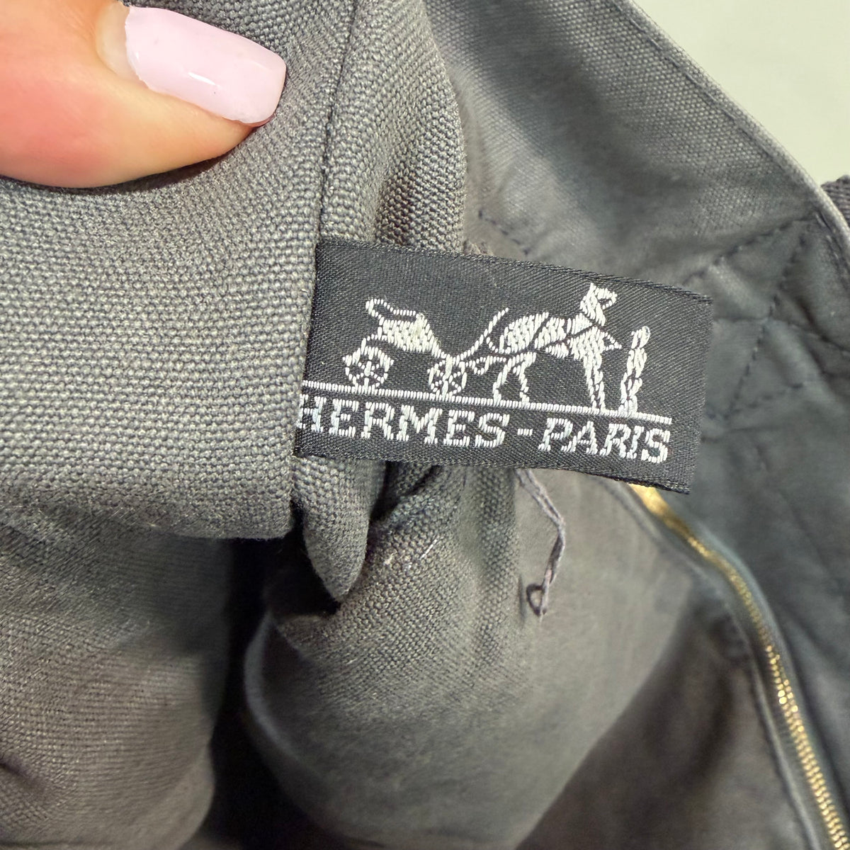 #104 HERMES Grey Tote