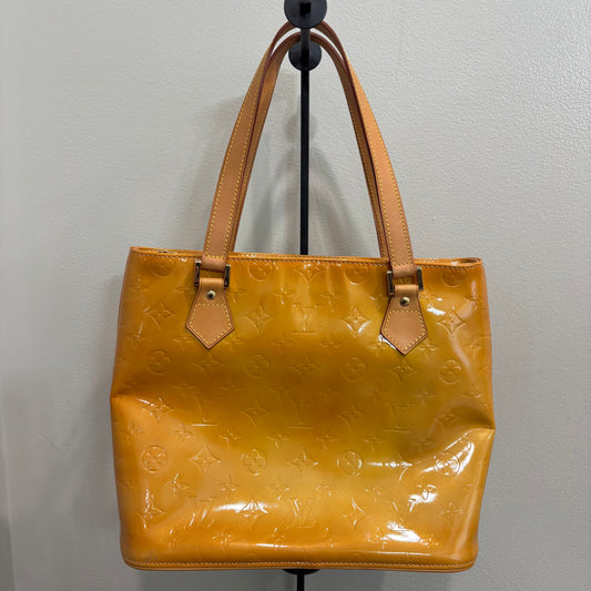 1120 LOUIS VUITTON Yellow Vernis Houston Tote