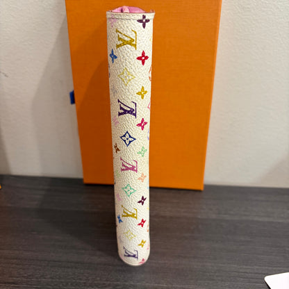 #1101-03 LOUIS VUITTON x MURAKAMI White & Pink Sarah Wallet with Removable Chain