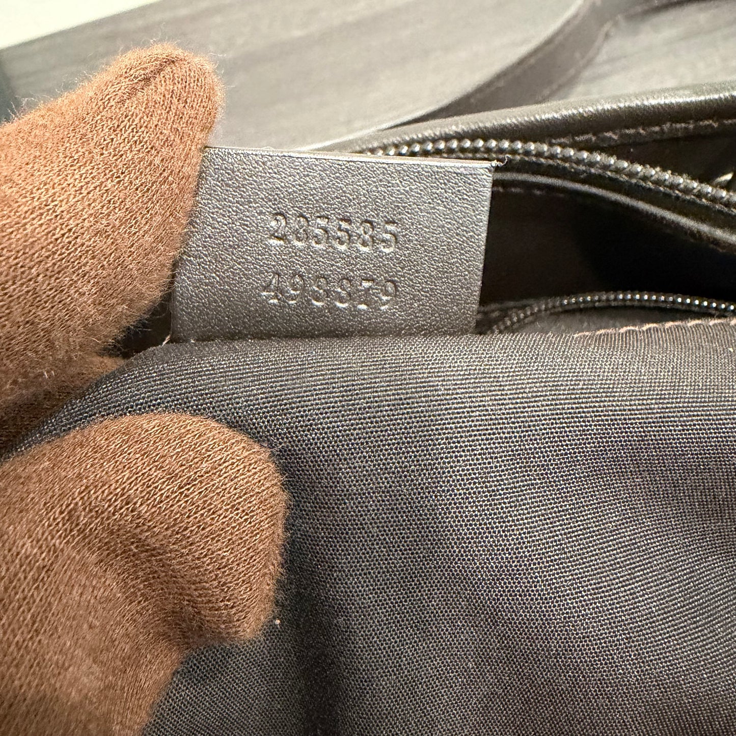 #9113 GUCCI Brown Canvas Eclipse Tote