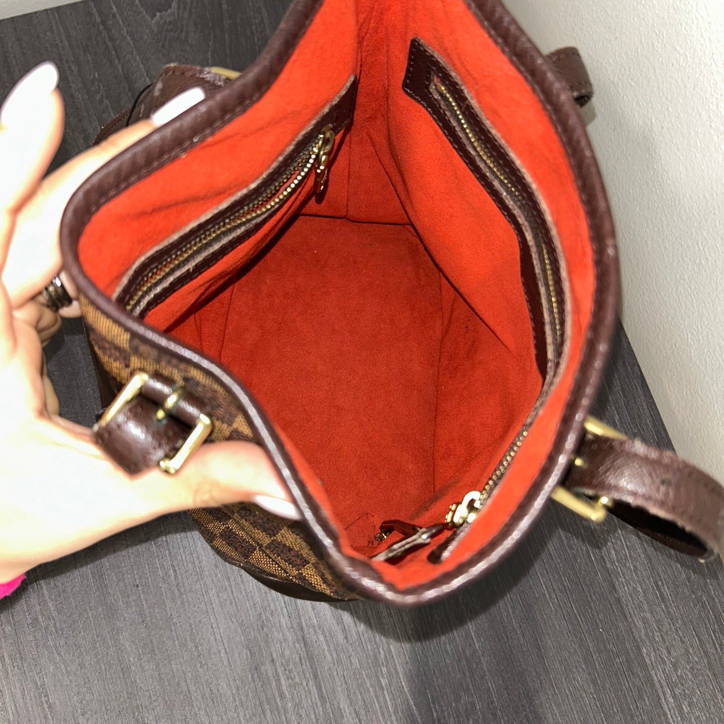 #405 LOUIS VUITTON Damier Bucket PM