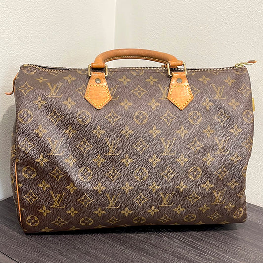 SOLD! Louis Vuitton Monogram Speedy 35 with Lock & Key