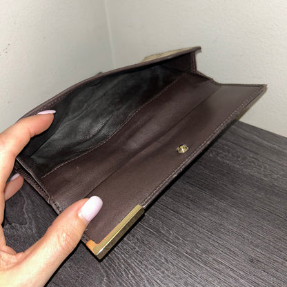 #178 GUCCI Canvas Long Wallet