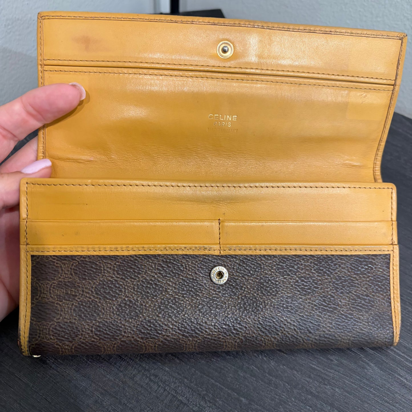 #1704 CELINE Macadam Long Wallet