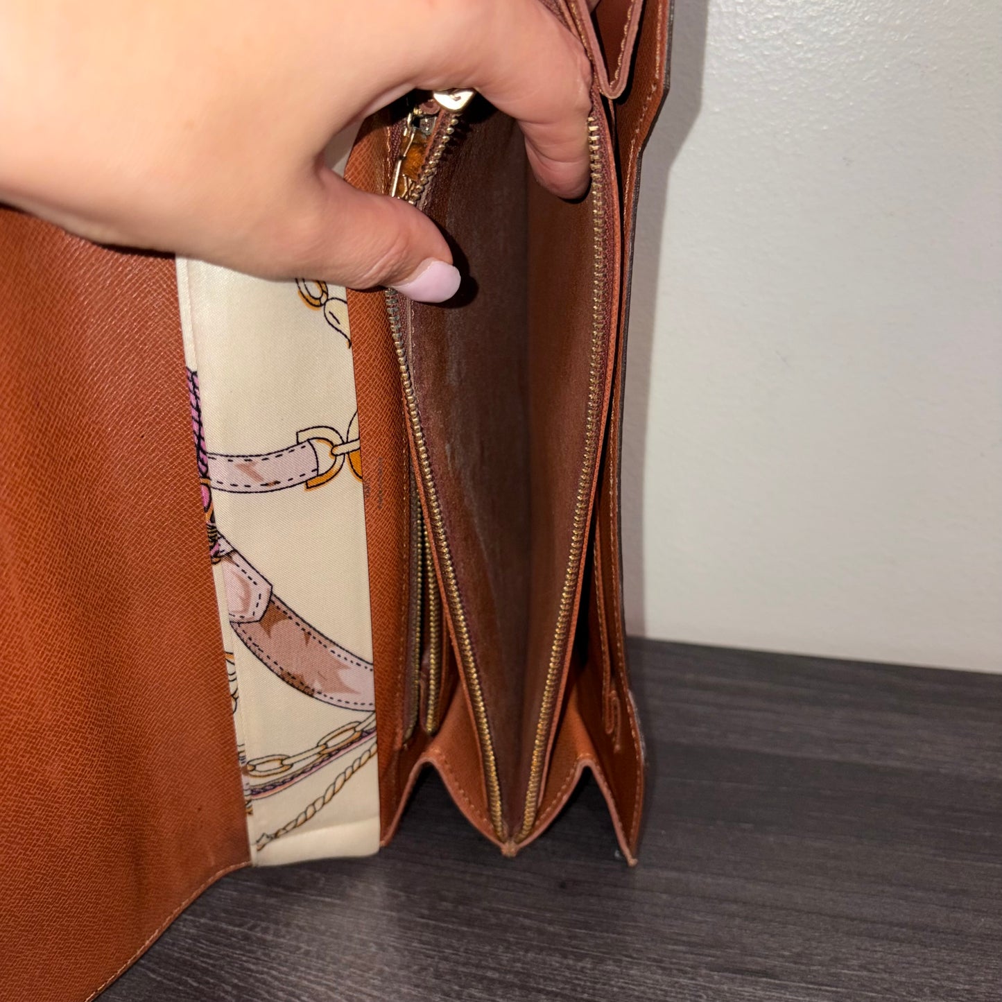 #1101-15 LOUIS VUITTON Monogram Monceau 27 with Removable Chain