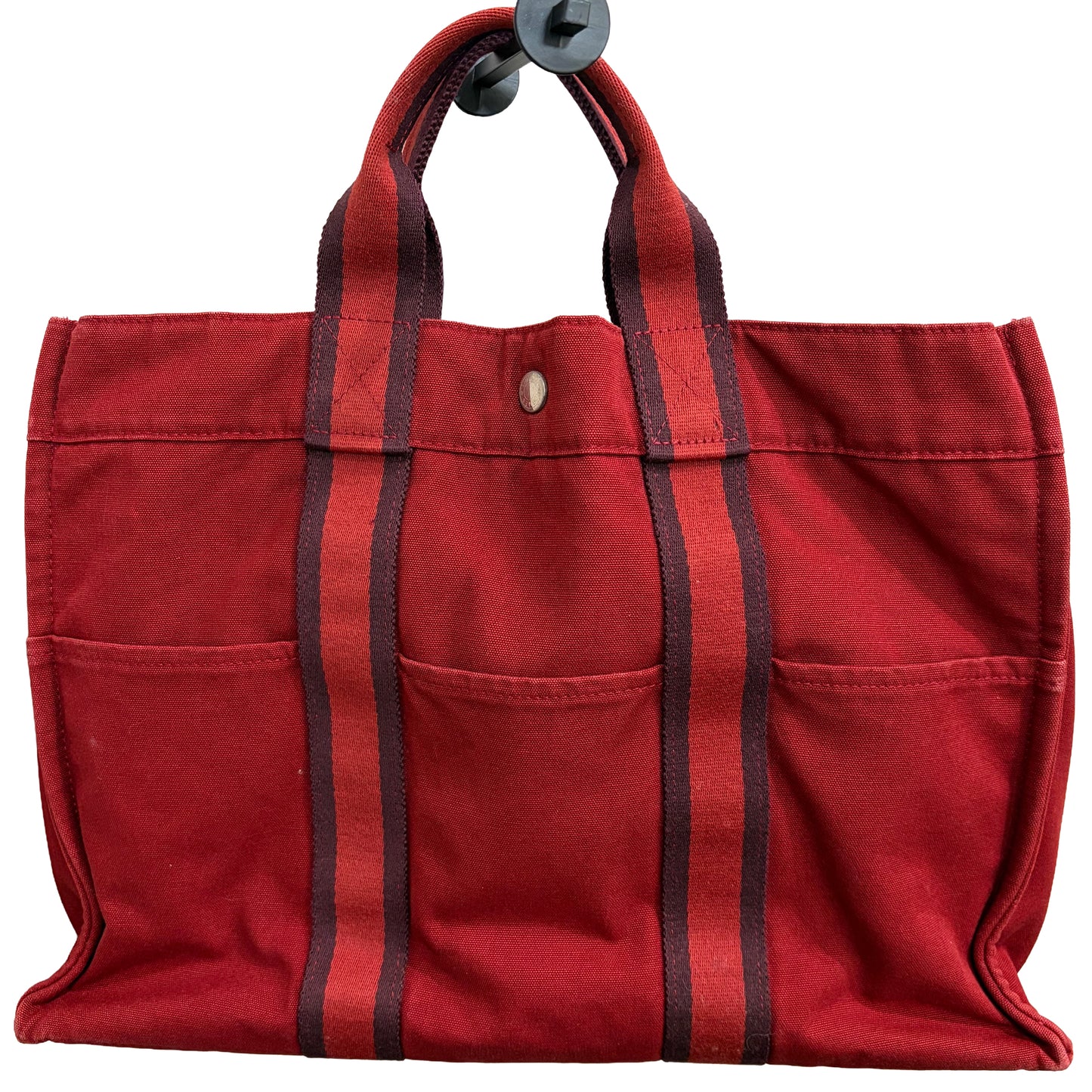 #8253 HERMÈS Toile Fourre-Tout MM Tote