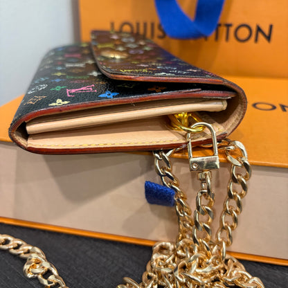 #1101-16 LOUIS VUITTON x MURAKAMI Sarah Wallet with Removable Chain