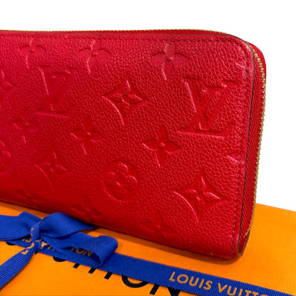 #8219 LOUIS VUITTON Red Empreinte Zip Wallet MSRP $1,170